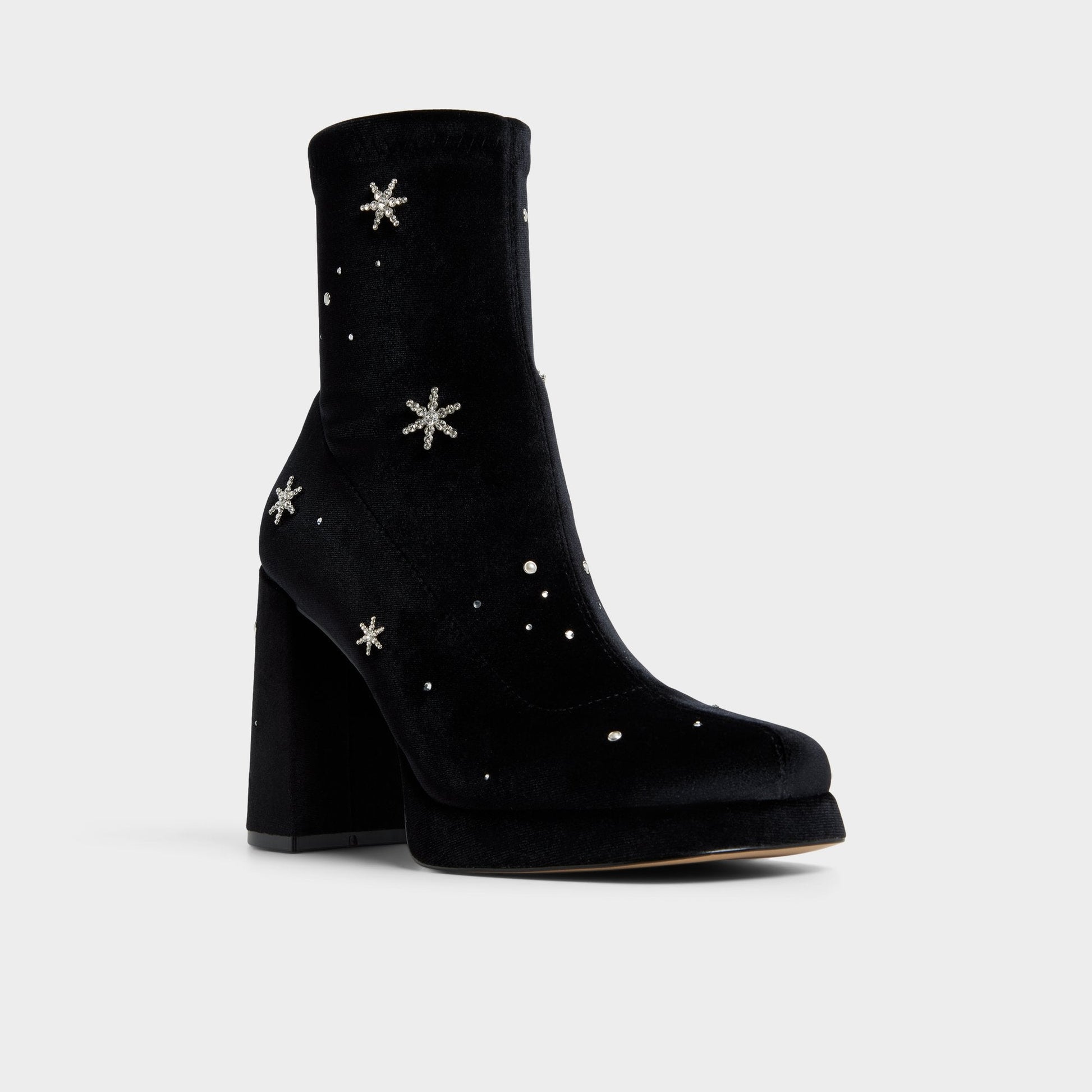Starrie in Black - Ankle boot, Platform - Black