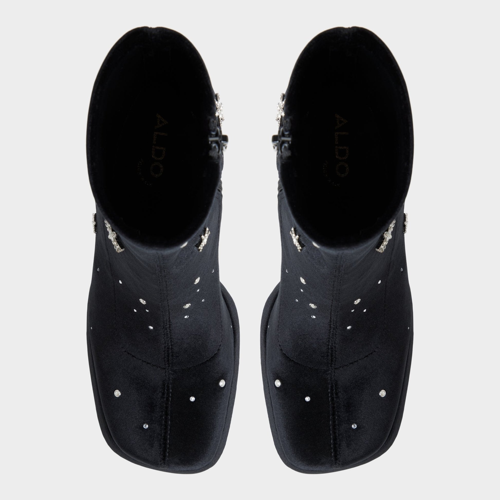 Starrie in Black - Ankle boot, Platform - Black