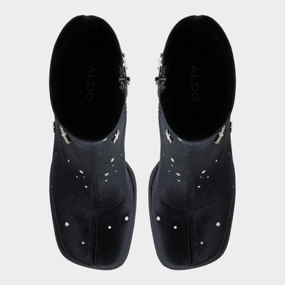 Starrie in Black - Ankle boot, Platform - Black