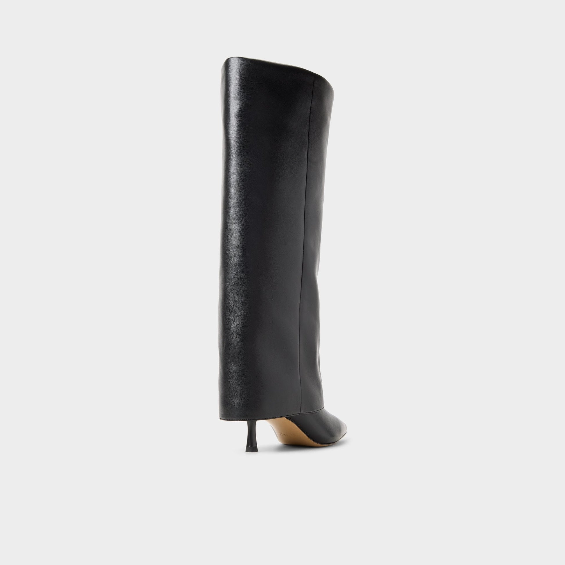 Aseader in Black - Knee-high boot, Stiletto heel - Black