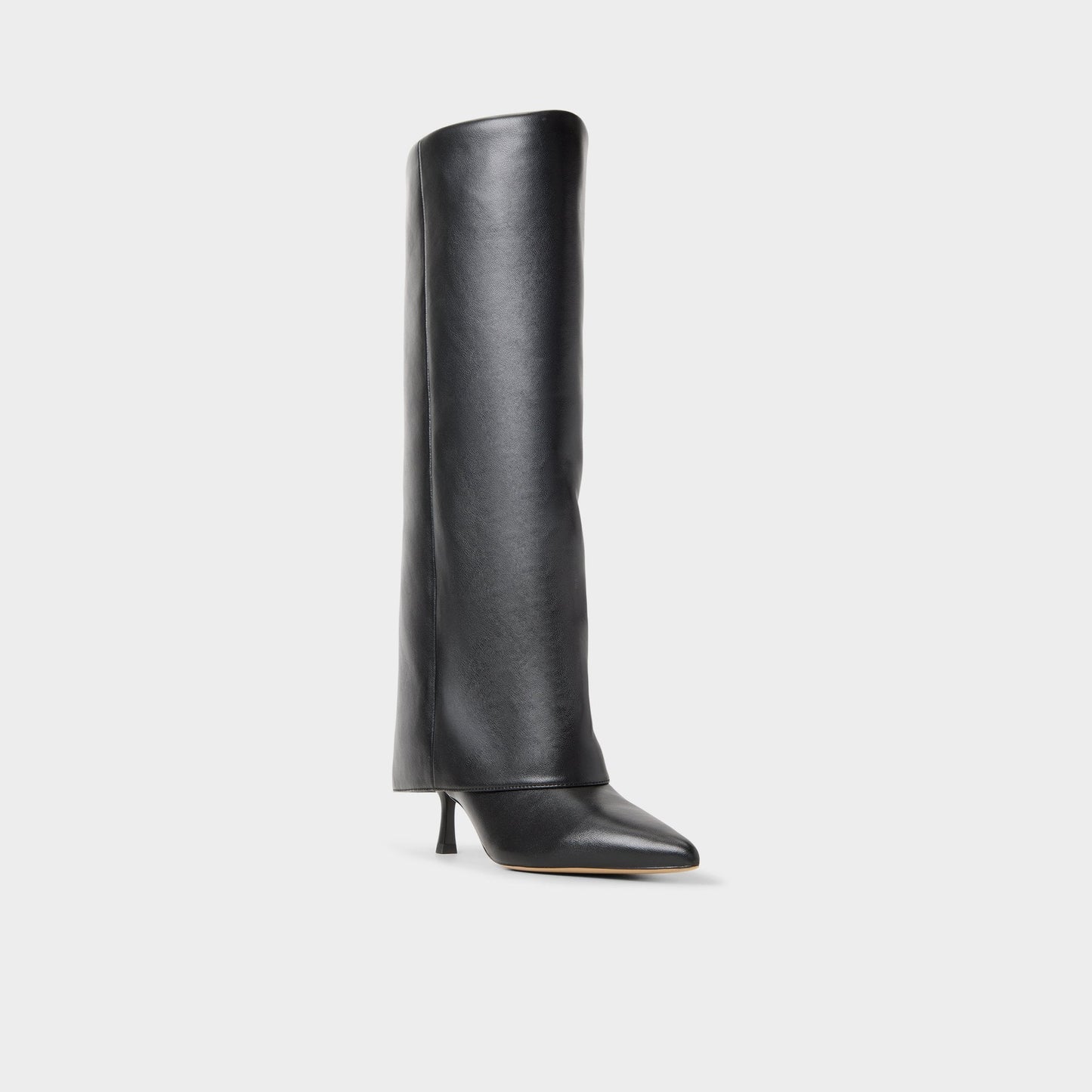 Aseader in Black - Knee-high boot, Stiletto heel - Black