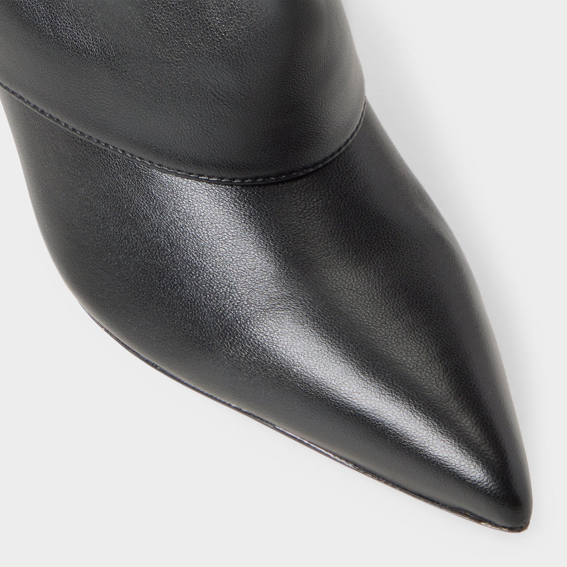 Aseader in Black - Knee-high boot, Stiletto heel - Black