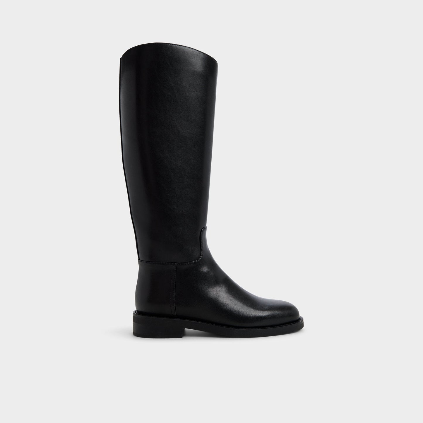 Charley in Black - Knee-high boot, Cup sole - Black