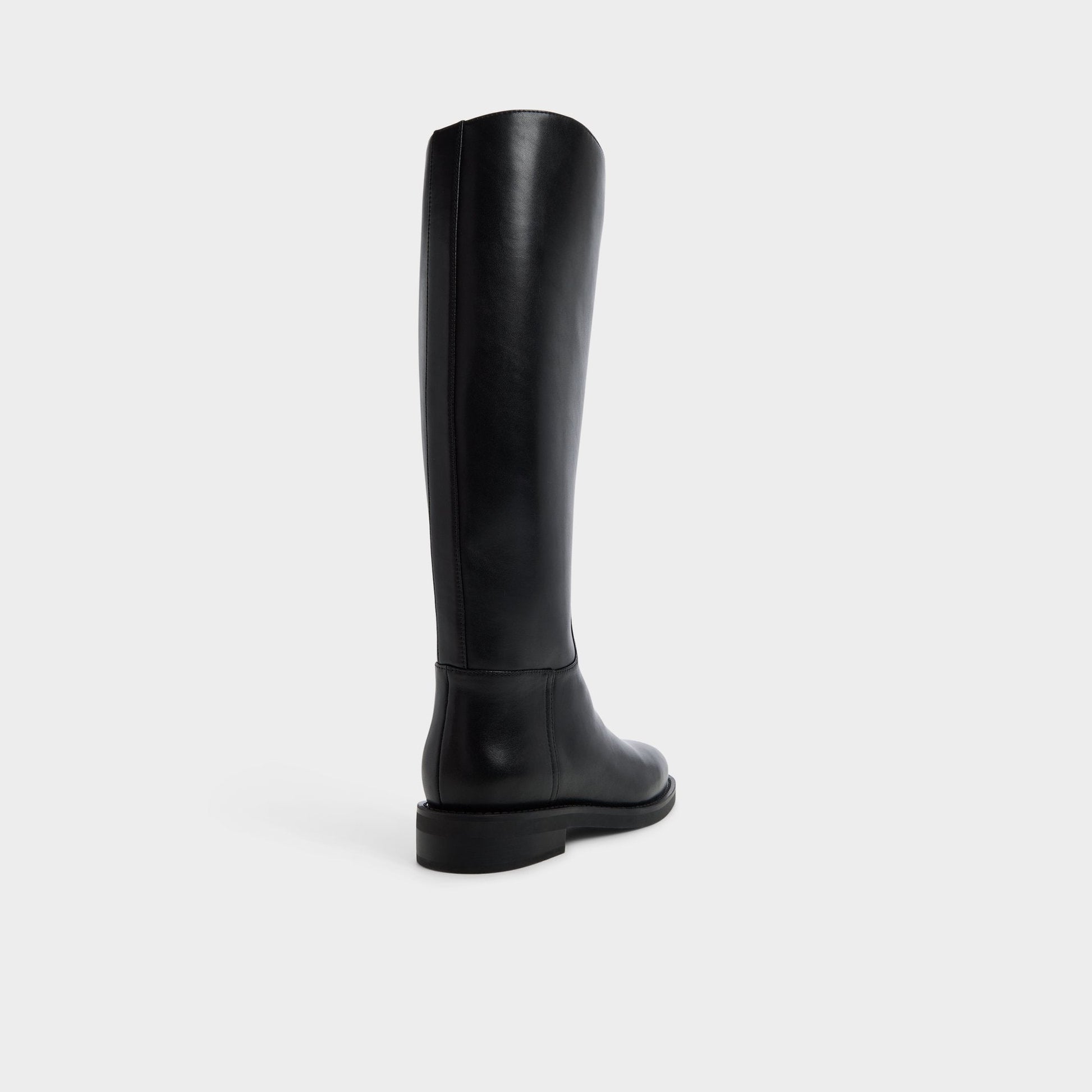 Charley in Black - Knee-high boot, Cup sole - Black