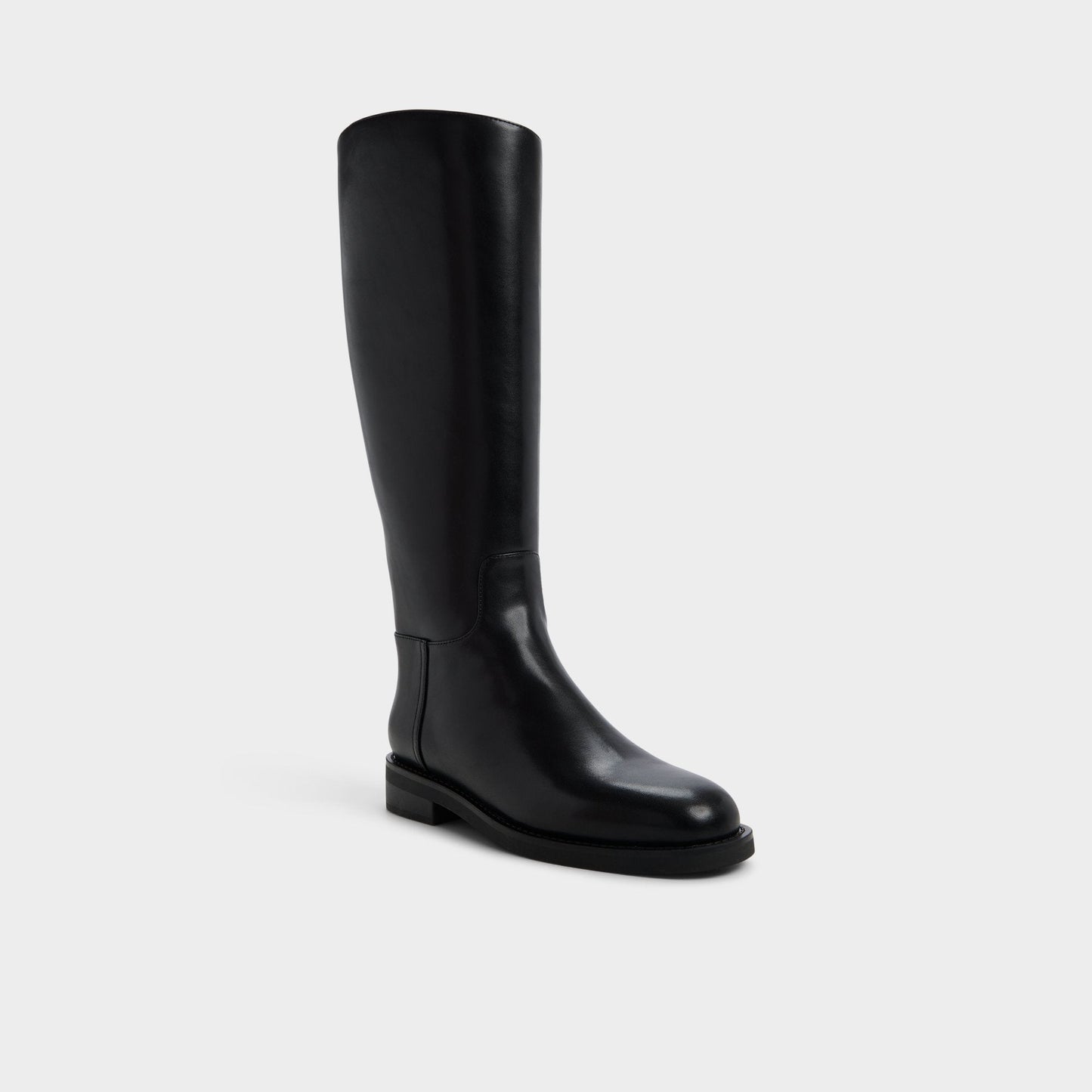Charley in Black - Knee-high boot, Cup sole - Black