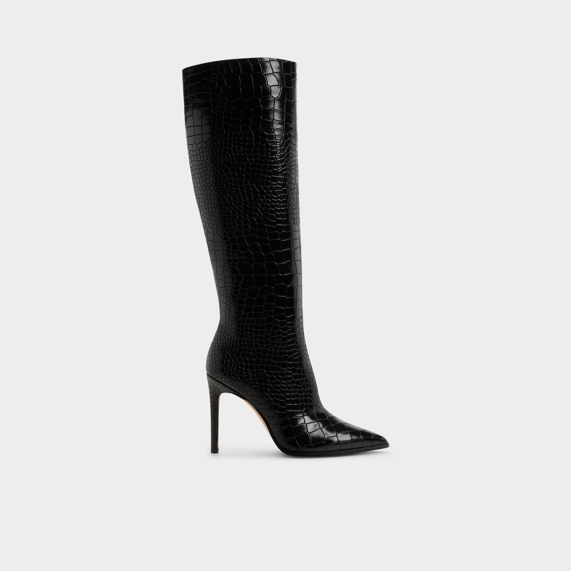 Alabrenda - Knee-high boot, Stiletto heel - Black
