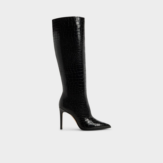 Alabrenda - Knee-high boot, Stiletto heel - Black