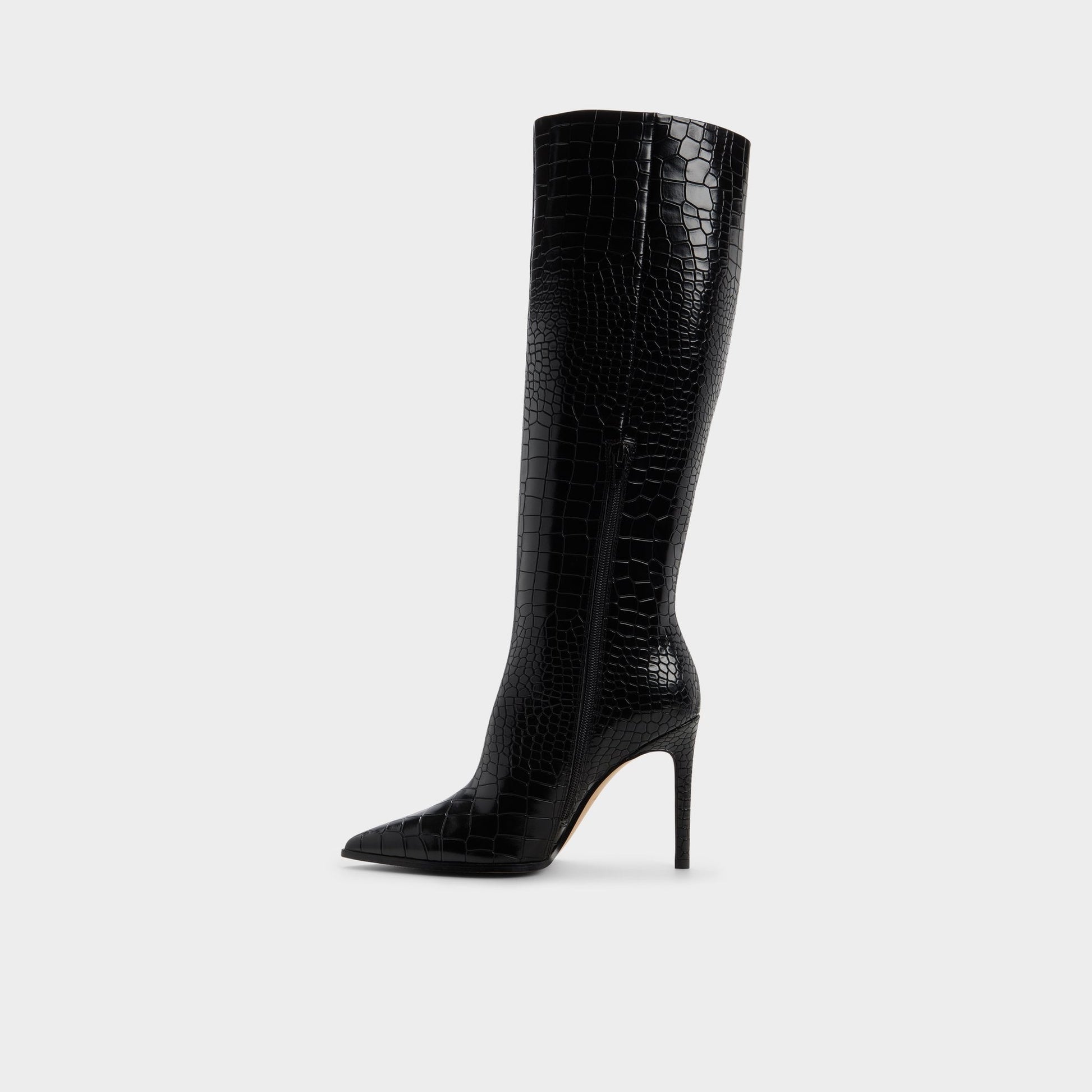 Alabrenda - Knee-high boot, Stiletto heel - Black