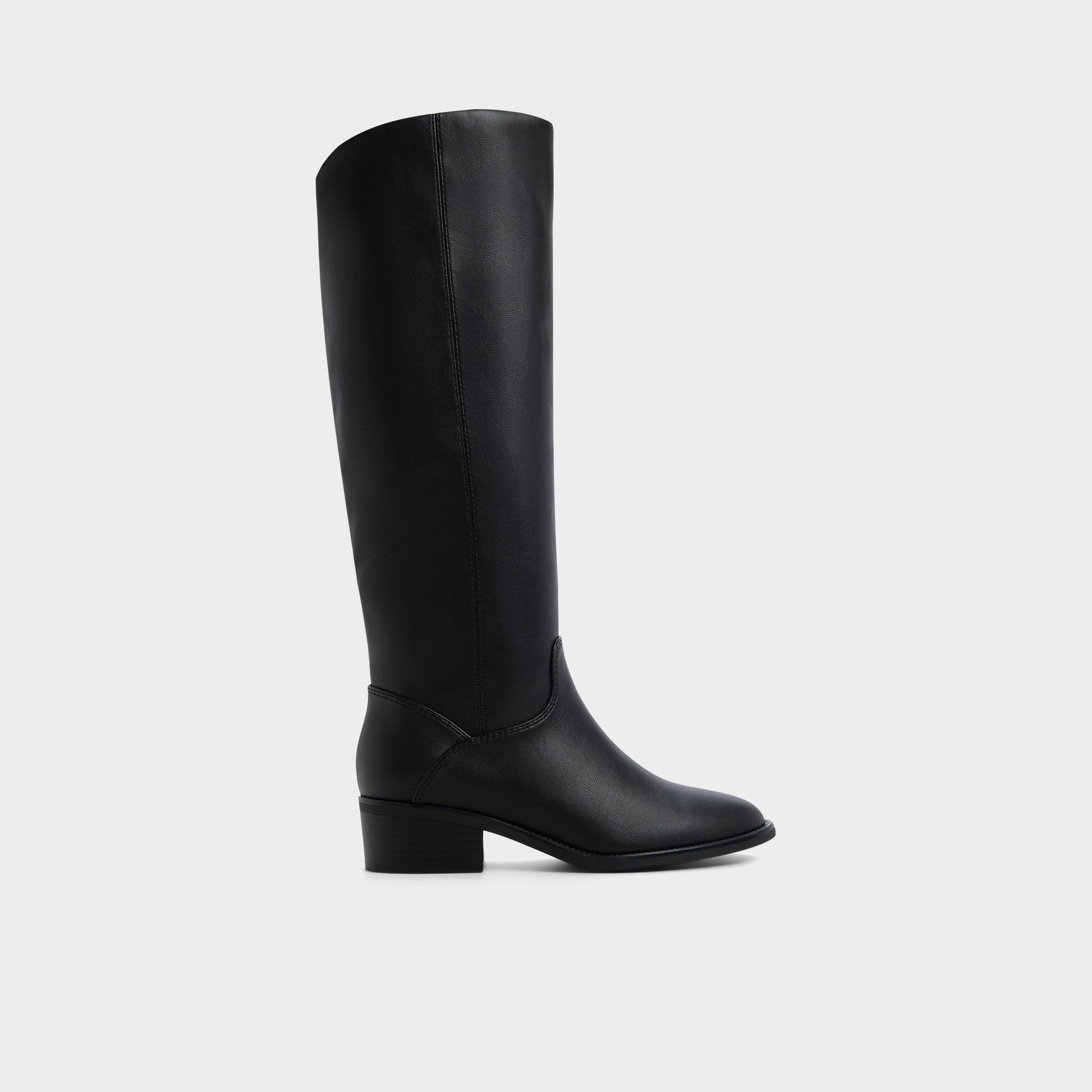 Kaydienh in Black - Knee-high boot, Block heel - Black