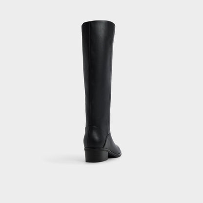 Kaydienh in Black - Knee-high boot, Block heel - Black
