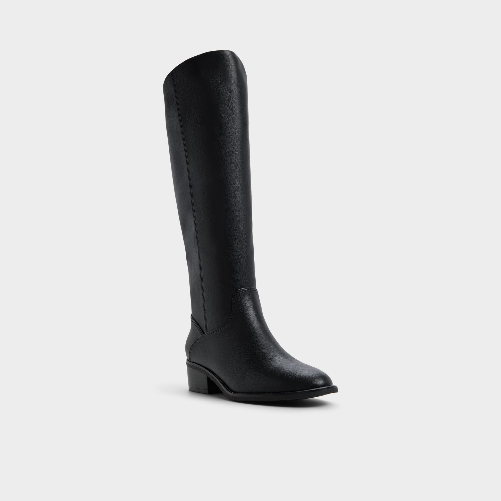 Kaydienh in Black - Knee-high boot, Block heel - Black