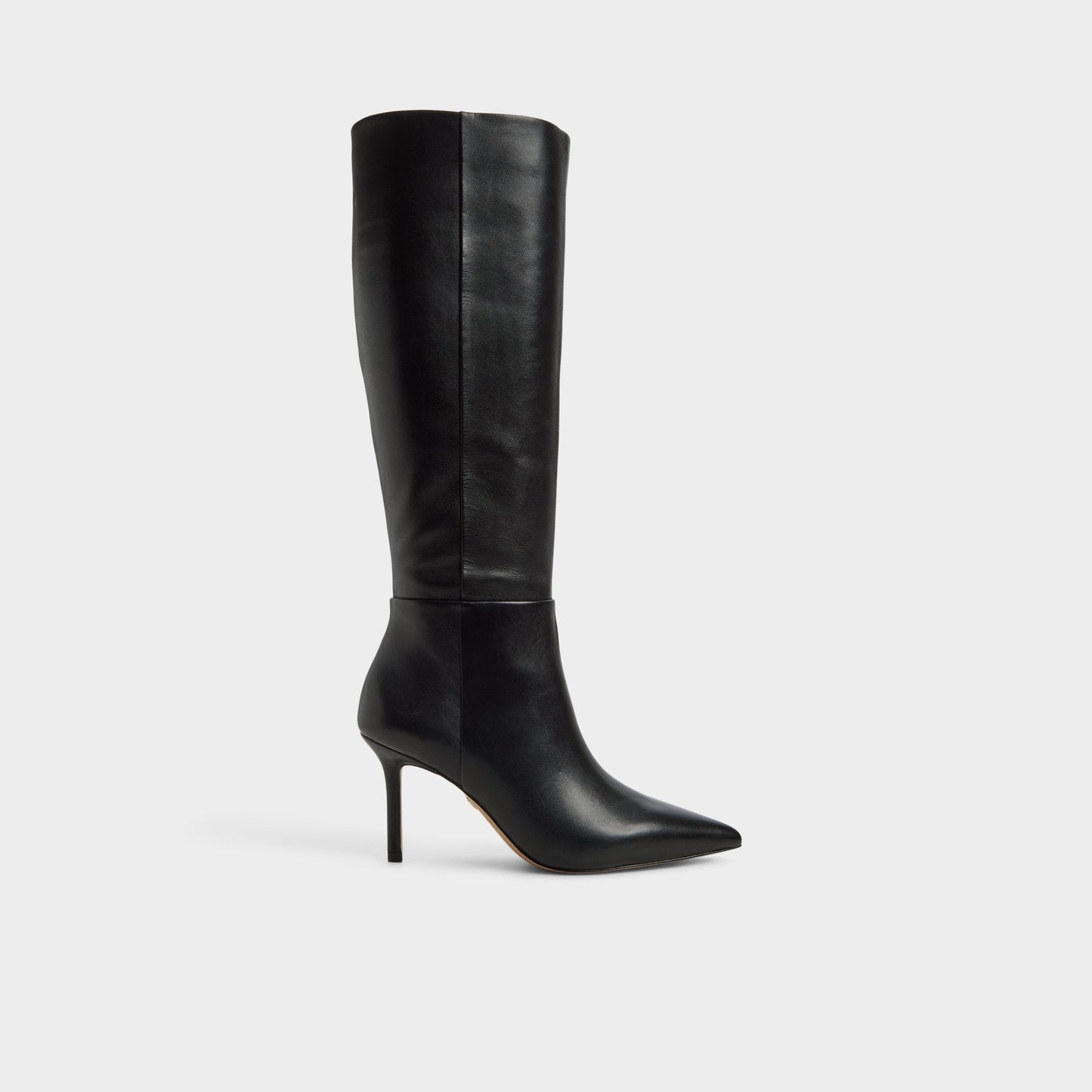 Saphiria in Black - Knee-high boot, Stiletto heel - Black