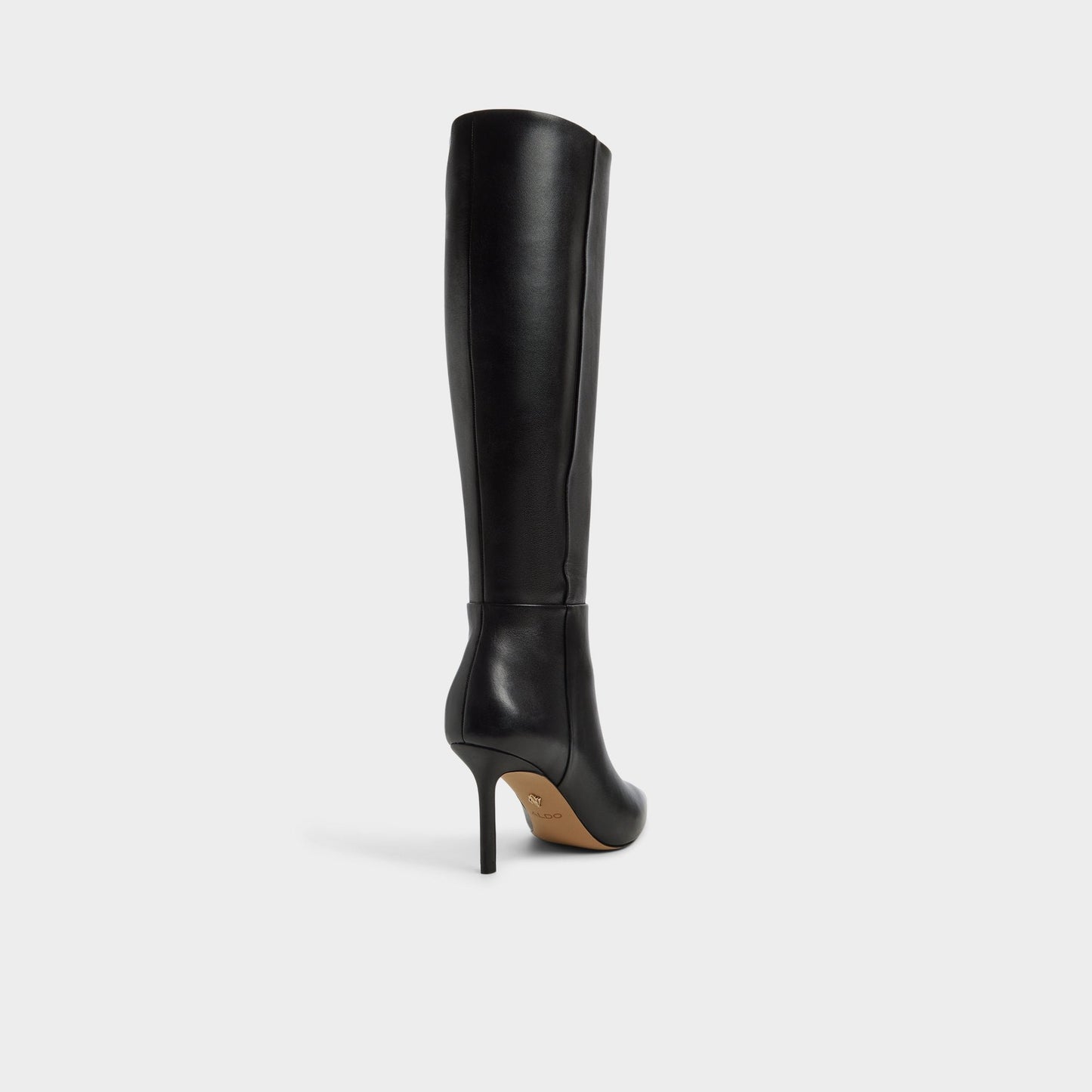 Saphiria in Black - Knee-high boot, Stiletto heel - Black