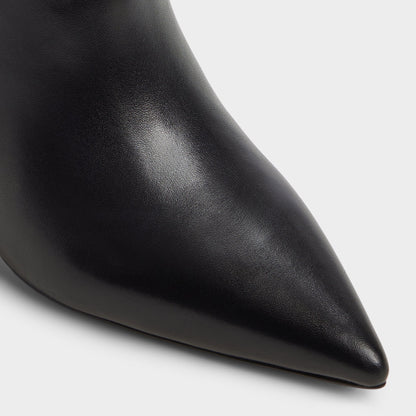 Saphiria in Black - Knee-high boot, Stiletto heel - Black
