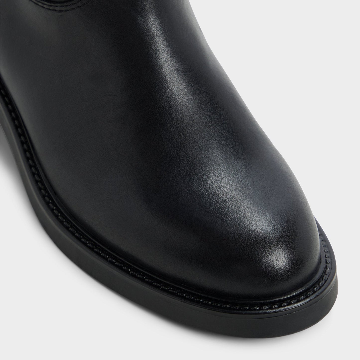 Philippa in Black - Riding boot, Block heel - Black
