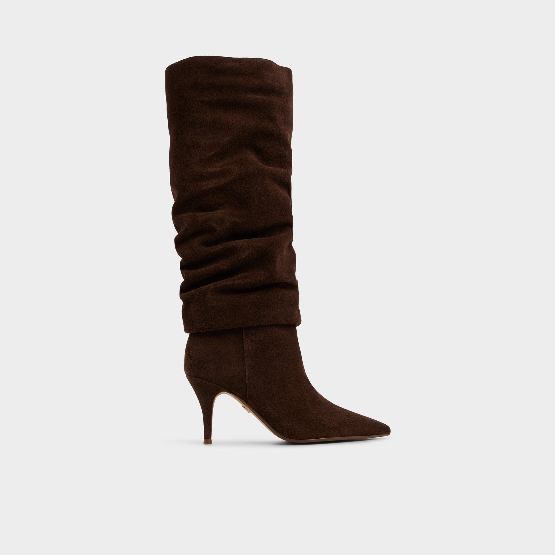 Kimmia in Medium Brown - Knee-high boot, Stiletto heel - Medium brown