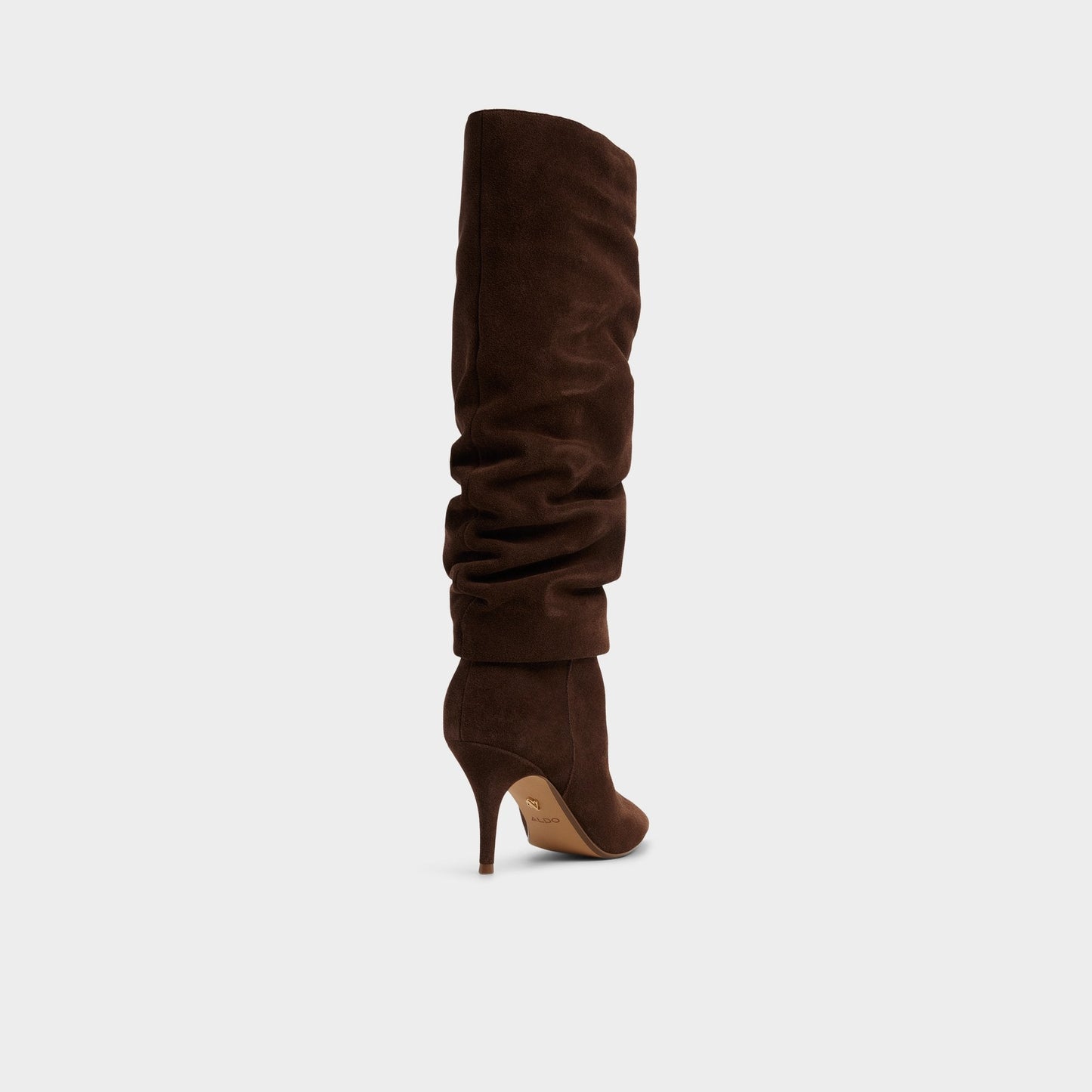Kimmia in Medium Brown - Knee-high boot, Stiletto heel - Medium brown