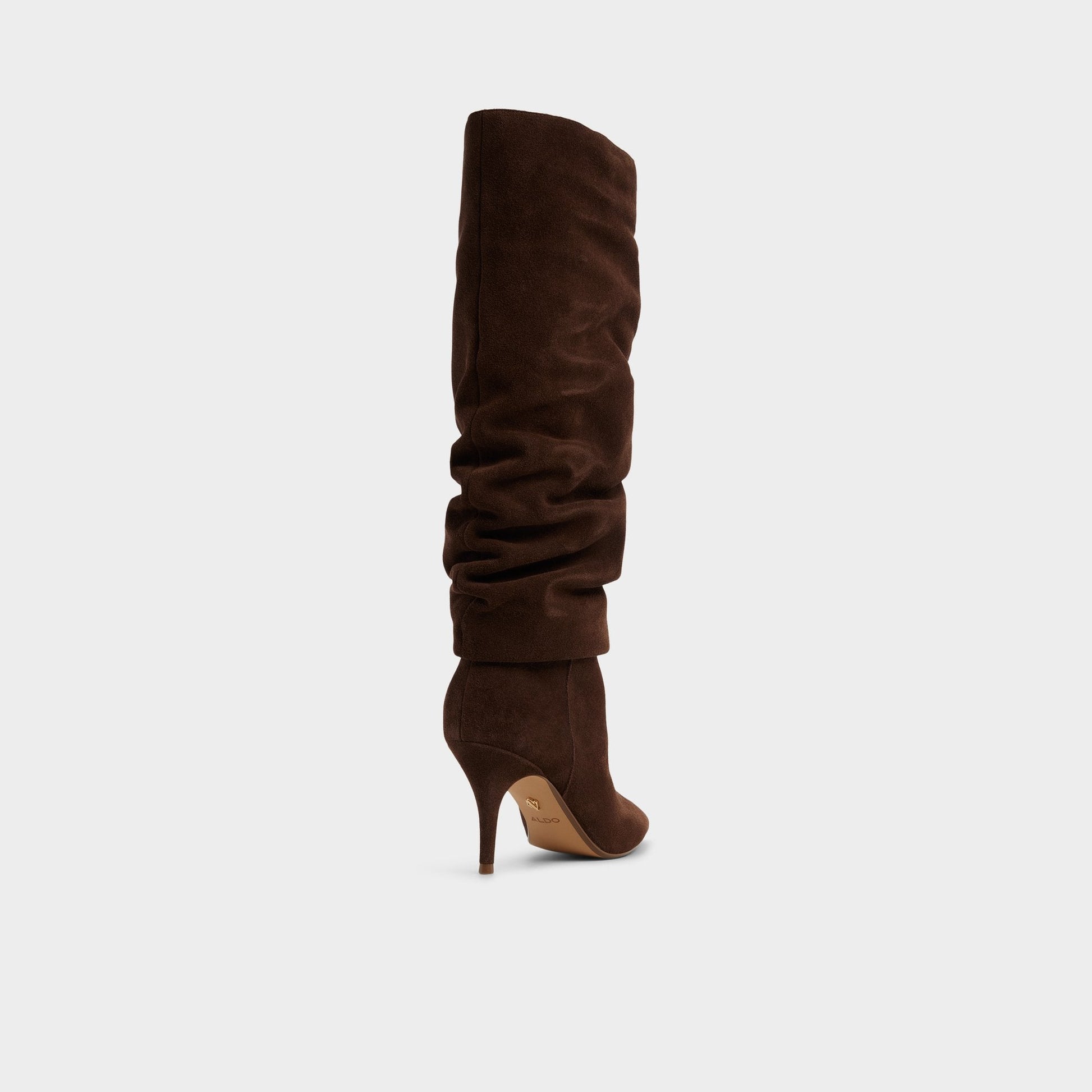 Kimmia in Medium Brown - Knee-high boot, Stiletto heel - Medium brown