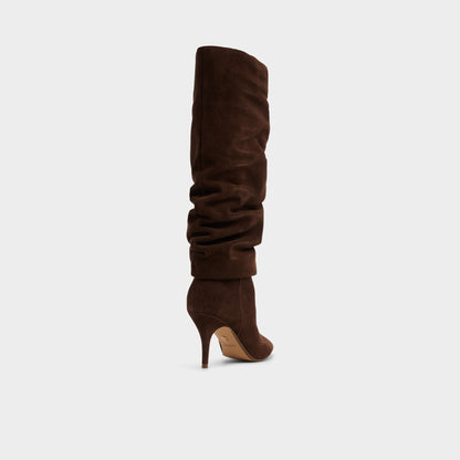 Kimmia in Medium Brown - Knee-high boot, Stiletto heel - Medium brown