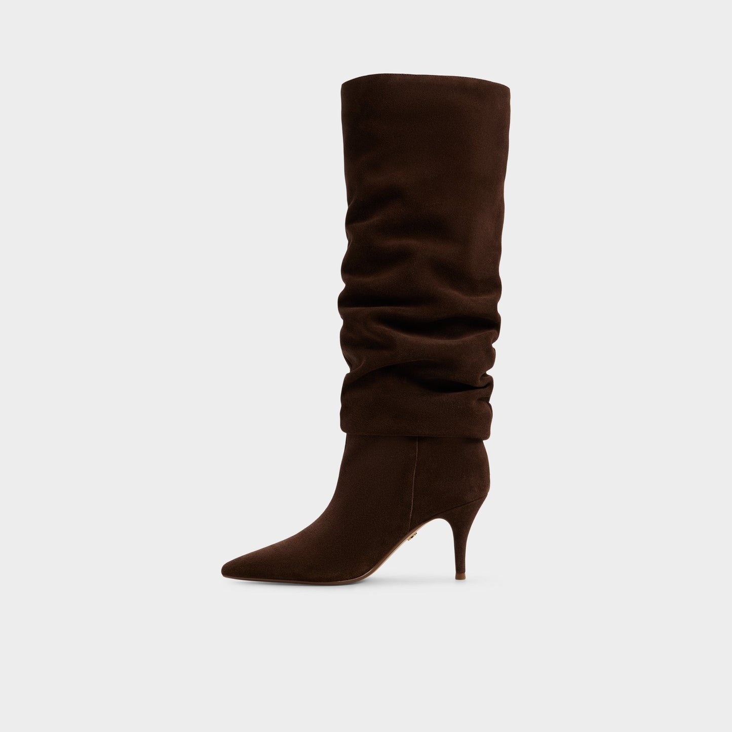Kimmia in Medium Brown - Knee-high boot, Stiletto heel - Medium brown