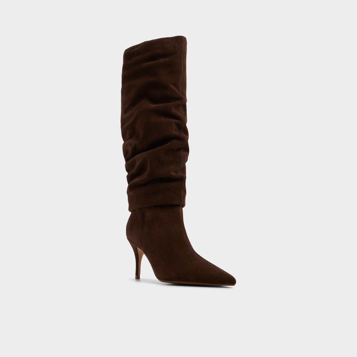 Kimmia in Medium Brown - Knee-high boot, Stiletto heel - Medium brown