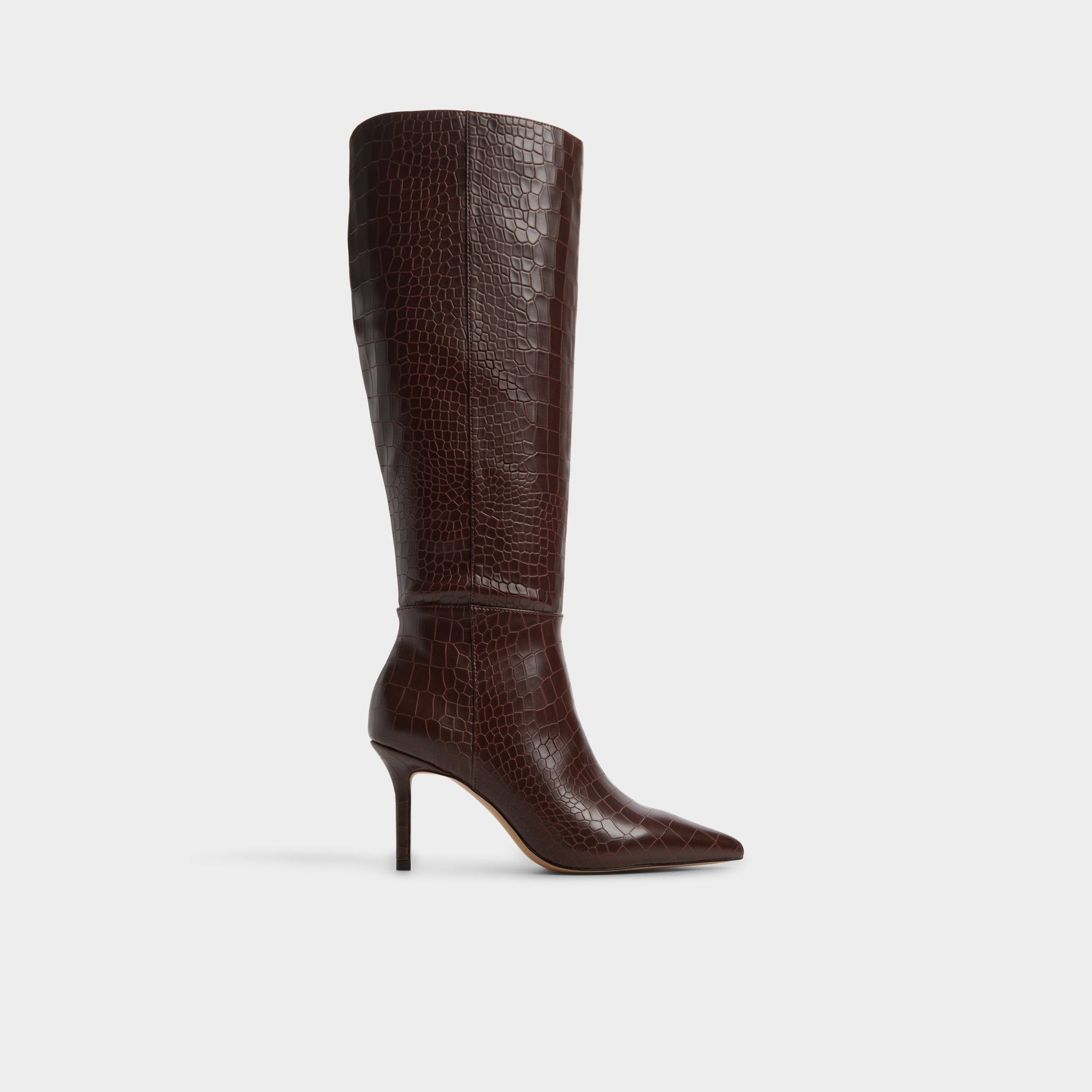 Saphiria Dark Brown Women's Tall Boots - Knee-high boot, Stiletto heel - Dark brown