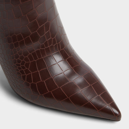 Saphiria Dark Brown Women's Tall Boots - Knee-high boot, Stiletto heel - Dark brown