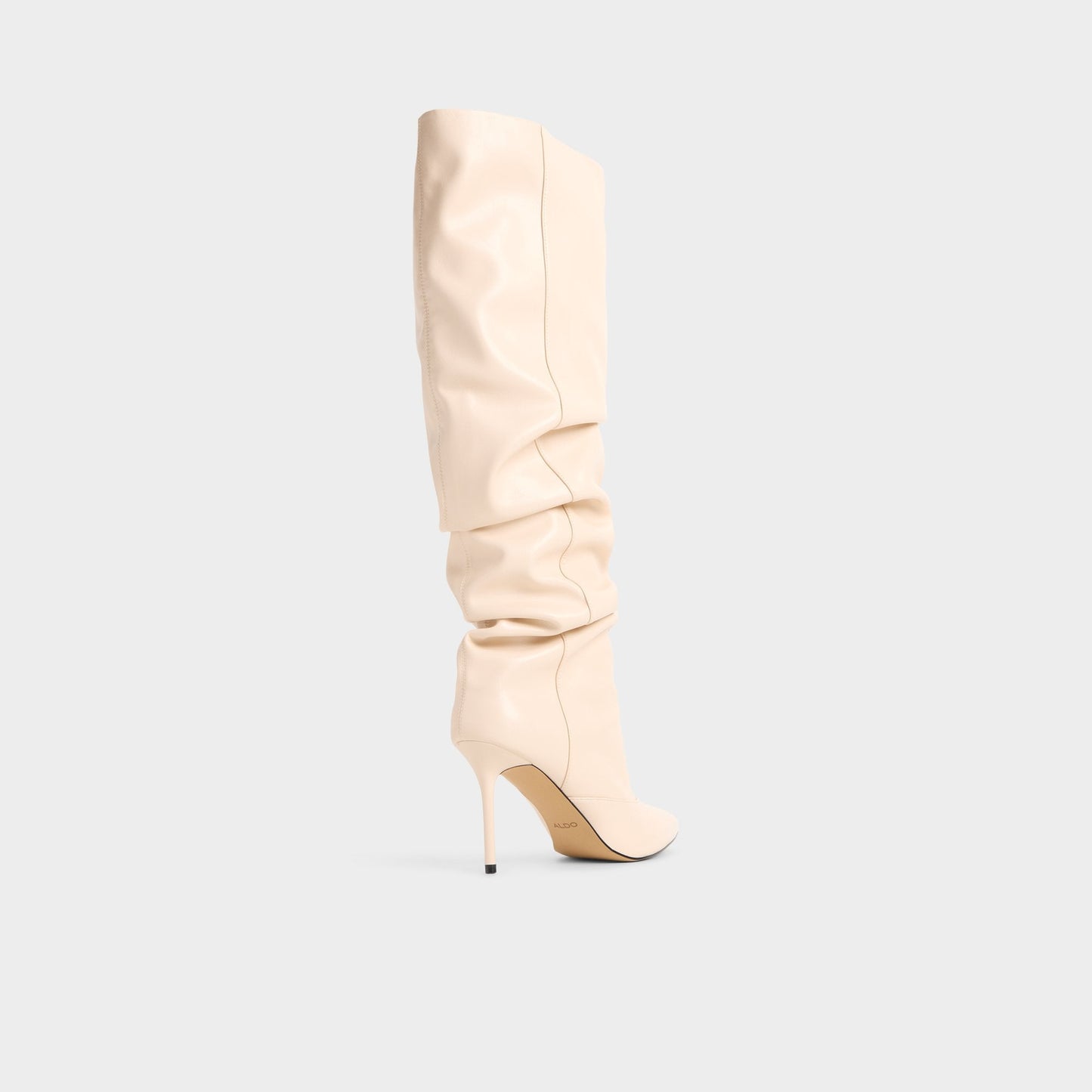 Daroba in Cream - Over-the-knee boot, Stiletto heel - Cream