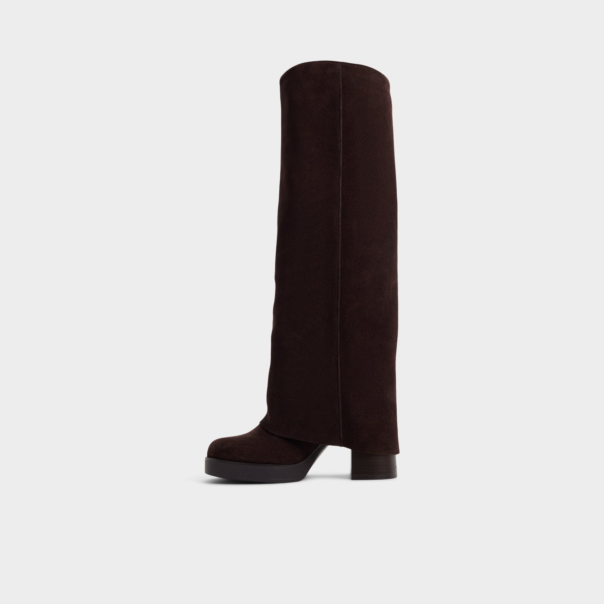 Maeveh in Dark Brown - Knee-high boot, Platform - Dark brown
