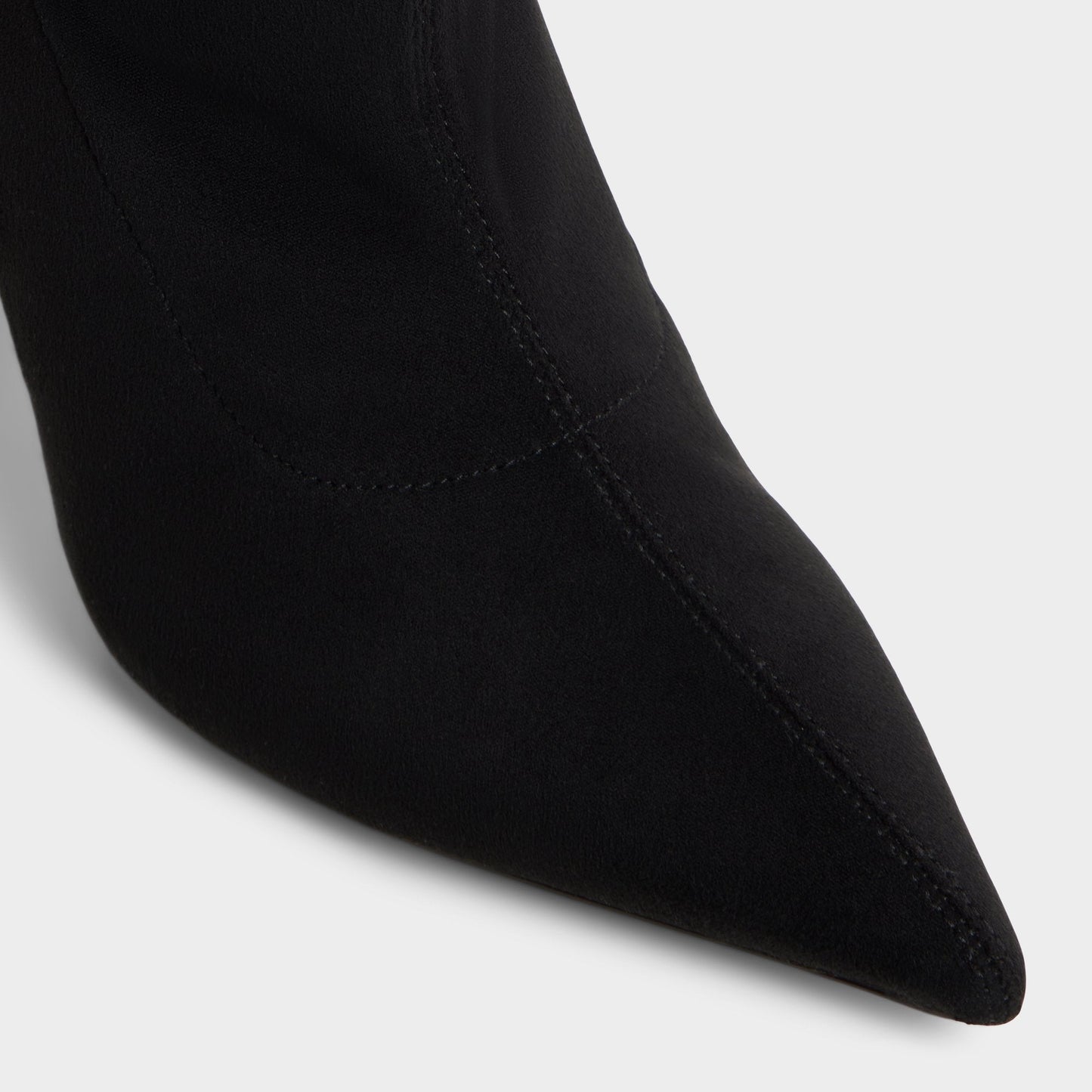 Caldan in Black - Over-the-knee boot, Stiletto heel - Black