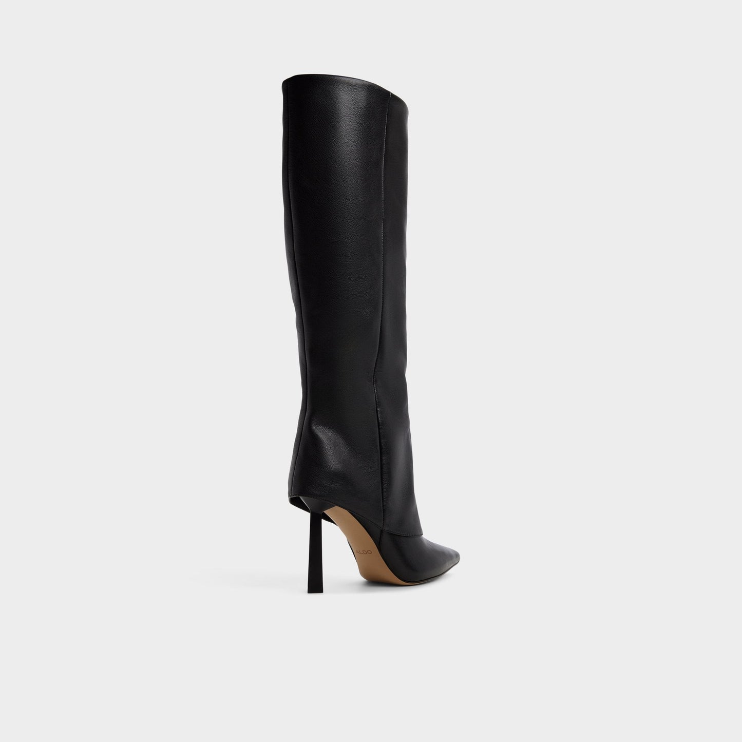 Lenoria in Black - Knee-high boot, Stiletto heel - Black