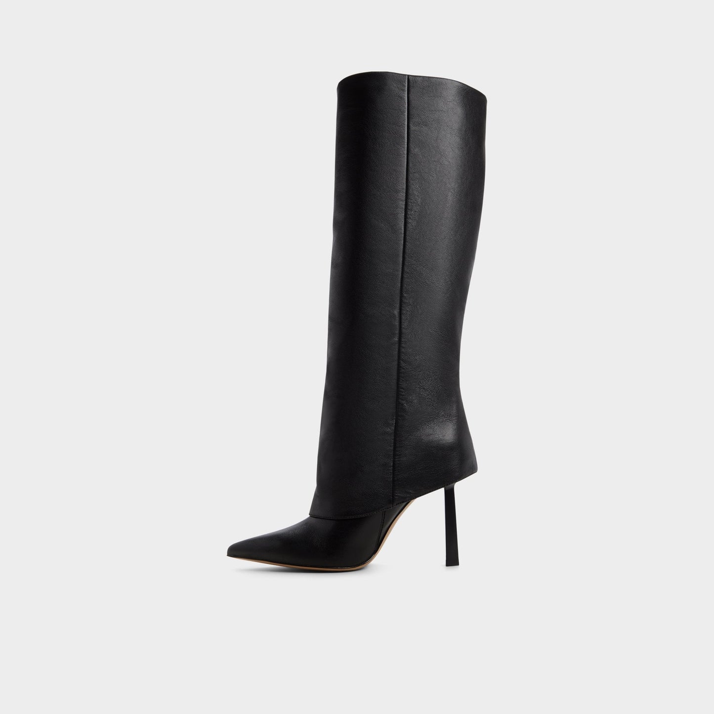 Lenoria in Black - Knee-high boot, Stiletto heel - Black