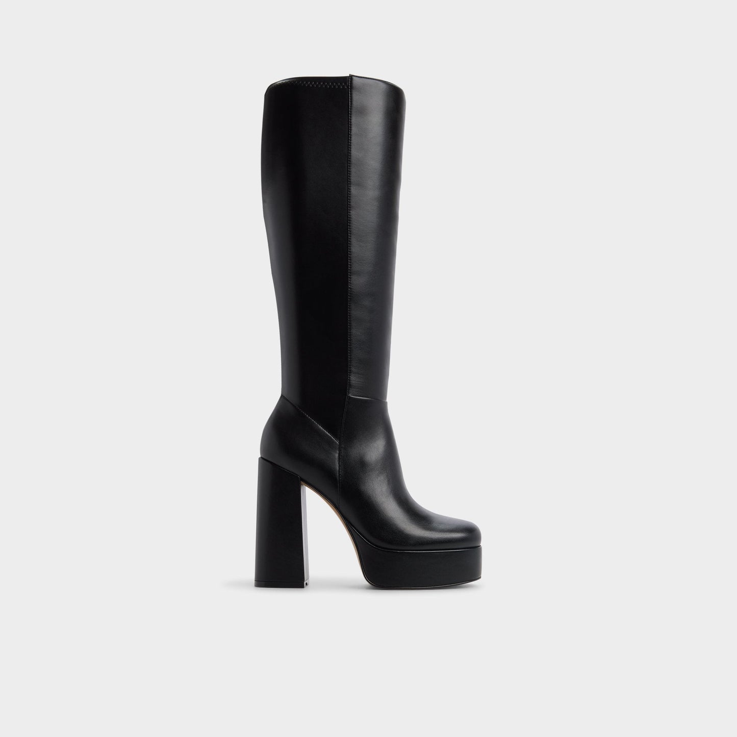 Albie in Wc Black - Knee-high boot, Platform - Black