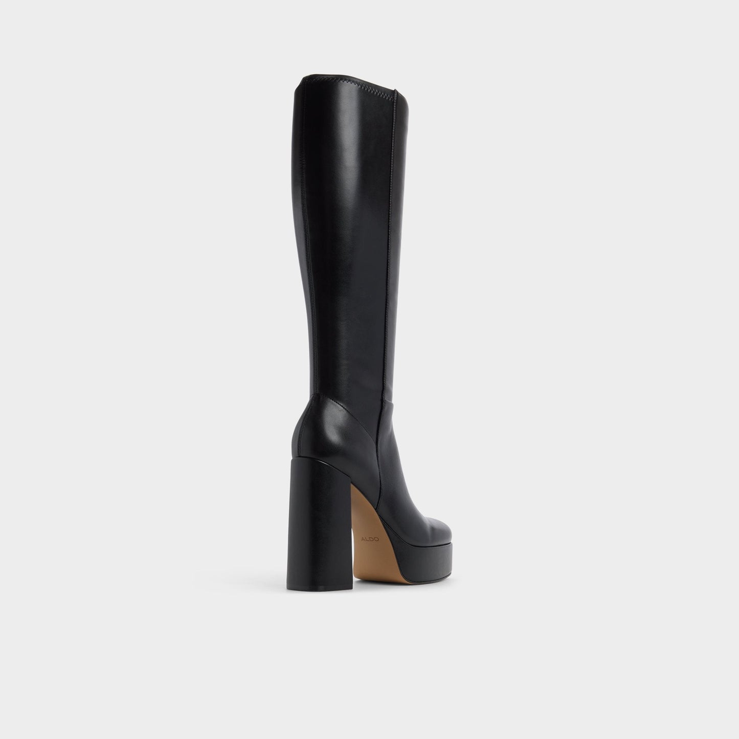Albie in Wc Black - Knee-high boot, Platform - Black