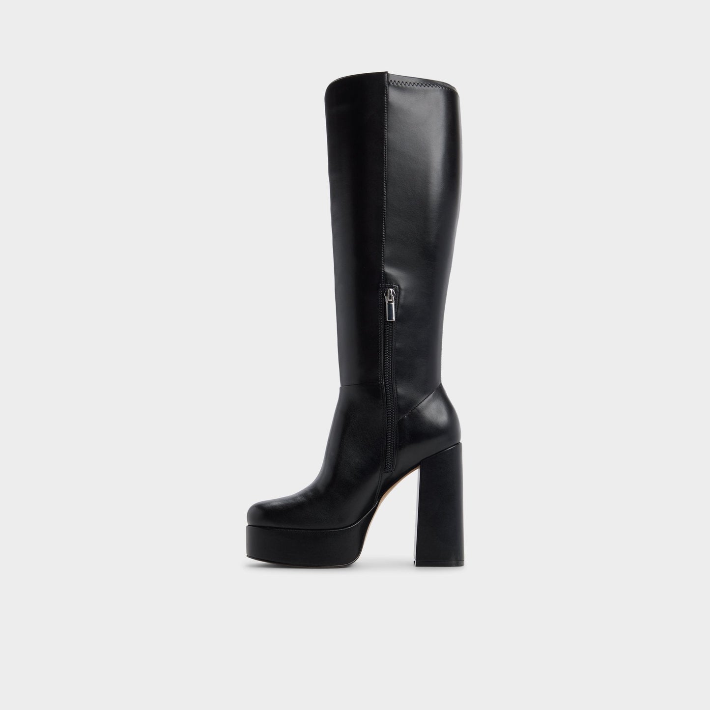 Albie in Wc Black - Knee-high boot, Platform - Black