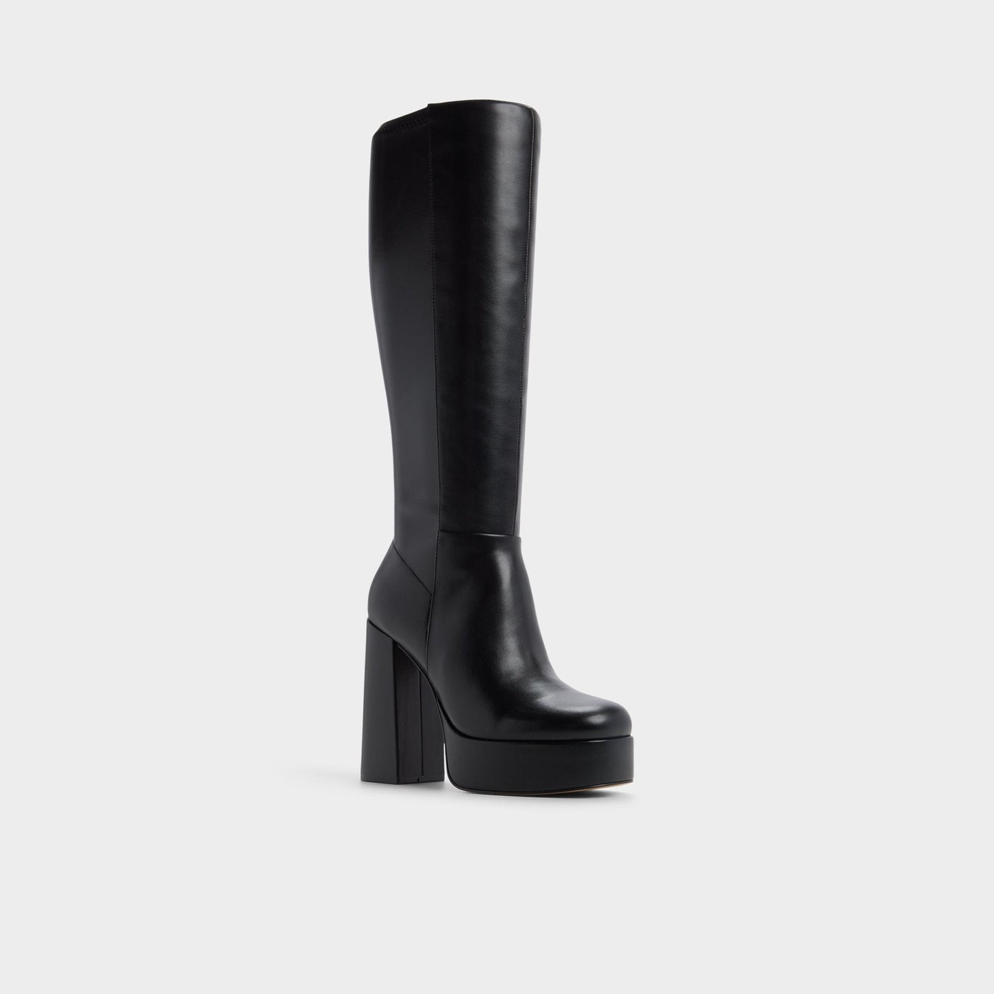 Albie in Wc Black - Knee-high boot, Platform - Black