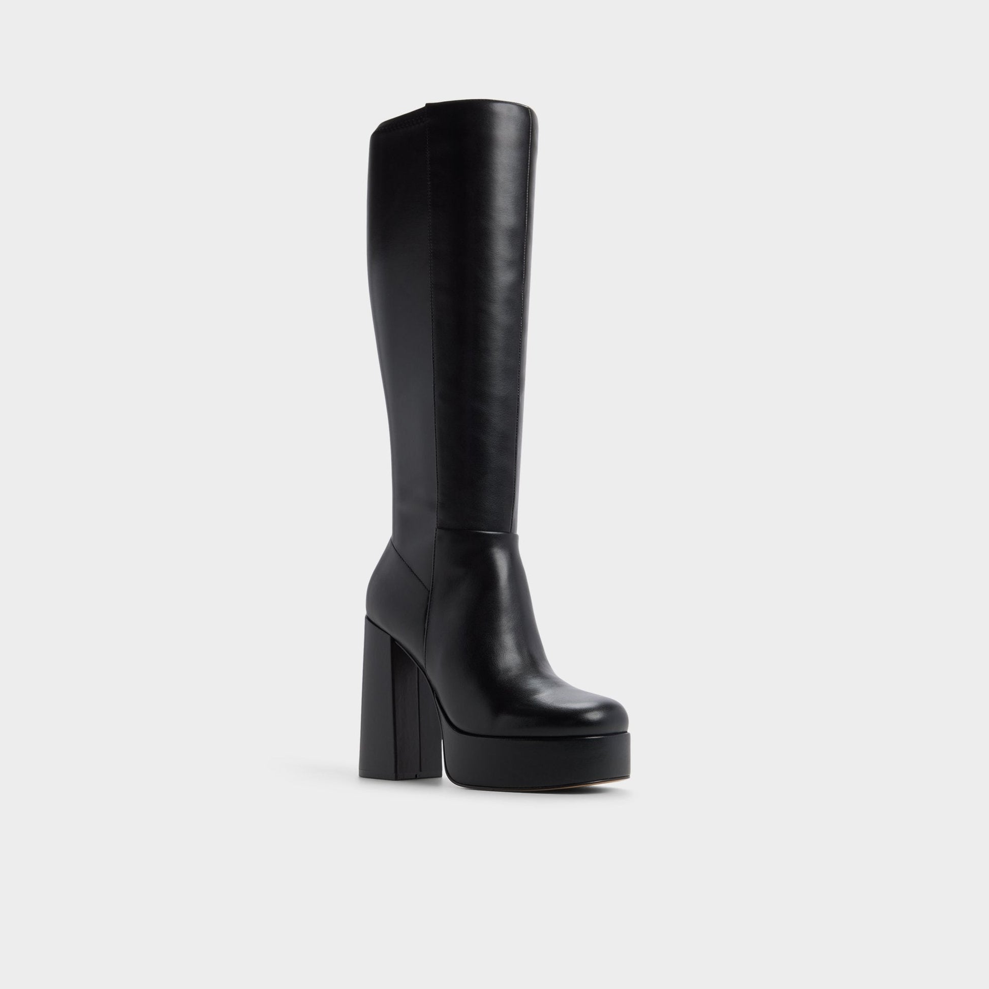 Albie in Wc Black - Knee-high boot, Platform - Black