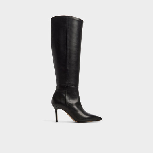 Saphiria in Wc Black - Knee-high boot, Stiletto heel - Black