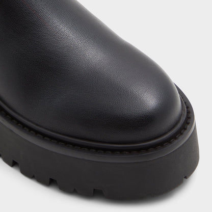 Carelden in Wc Black - Knee-high boot, Lug sole - Black