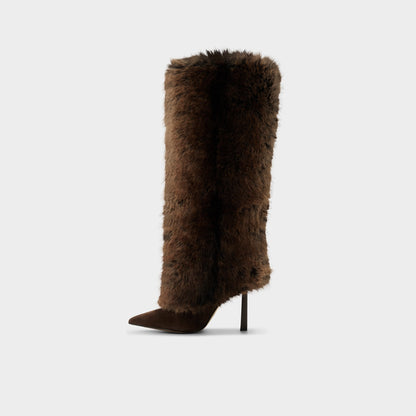 Lennore in Dark Brown 14163383 - Knee-high boot, Stiletto heel - Dark brown