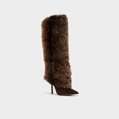 Lennore in Dark Brown 14163383 - Knee-high boot, Stiletto heel - Dark brown