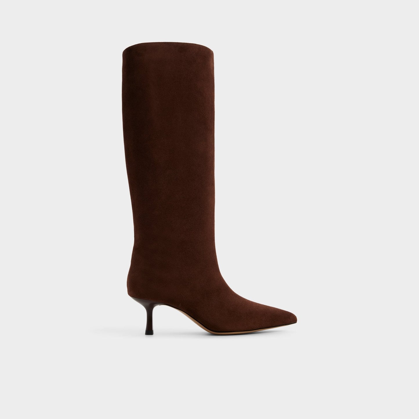 Selora in Dark Brown - Knee-high boot, Stiletto heel - Dark brown