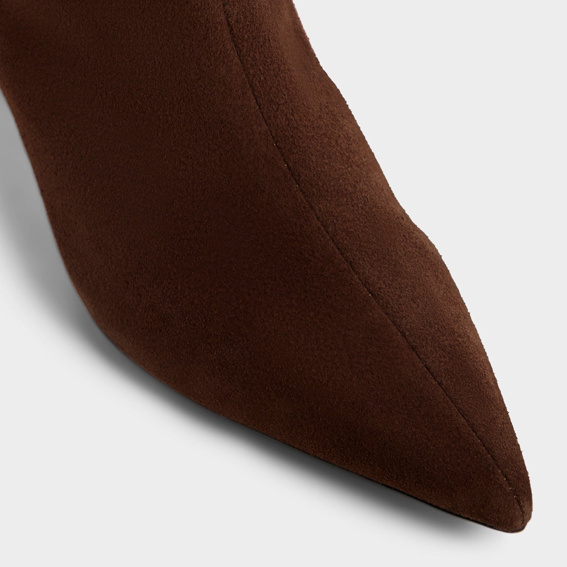 Selora in Dark Brown - Knee-high boot, Stiletto heel - Dark brown