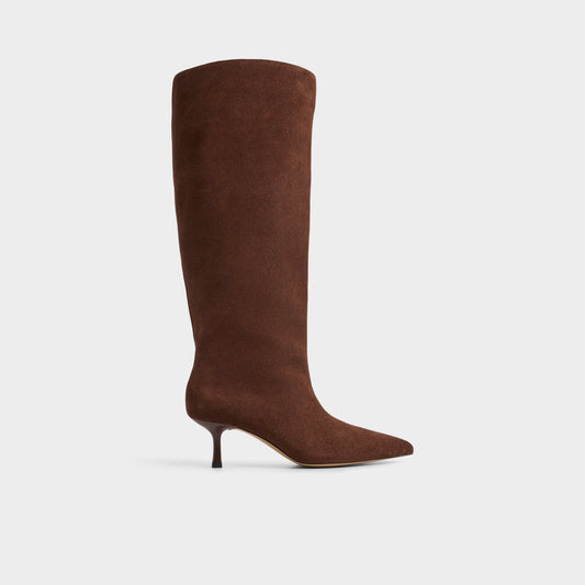 Selora in Wc Dark Brown - Knee-high boot, Stiletto heel - Dark brown