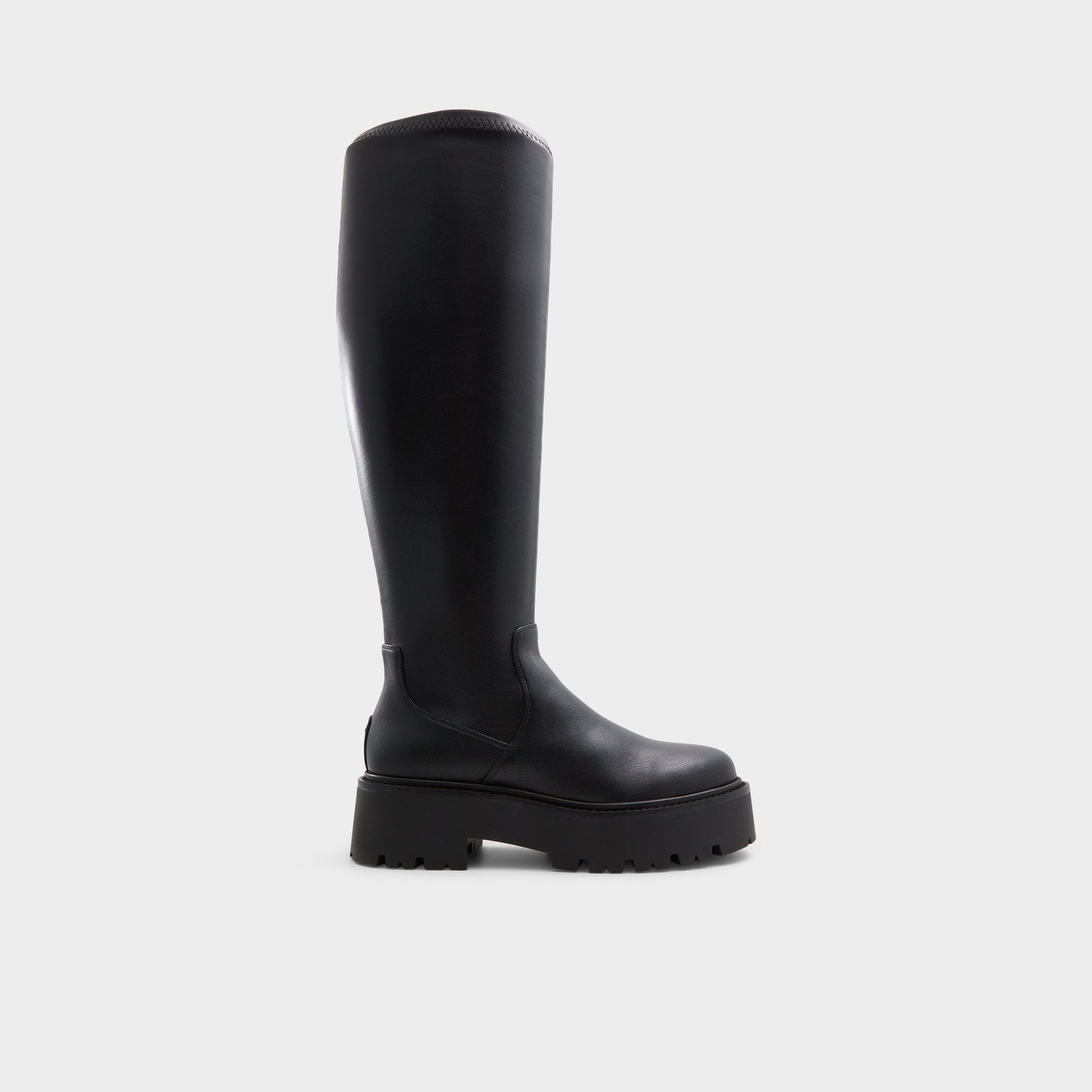 Carelden Black Women's Tall Boots - Knee-high boot, Lug sole - Black