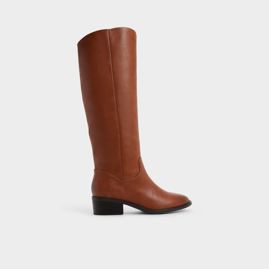 Kaydienh in Medium Brown - Knee-high boot, Block heel - Medium brown