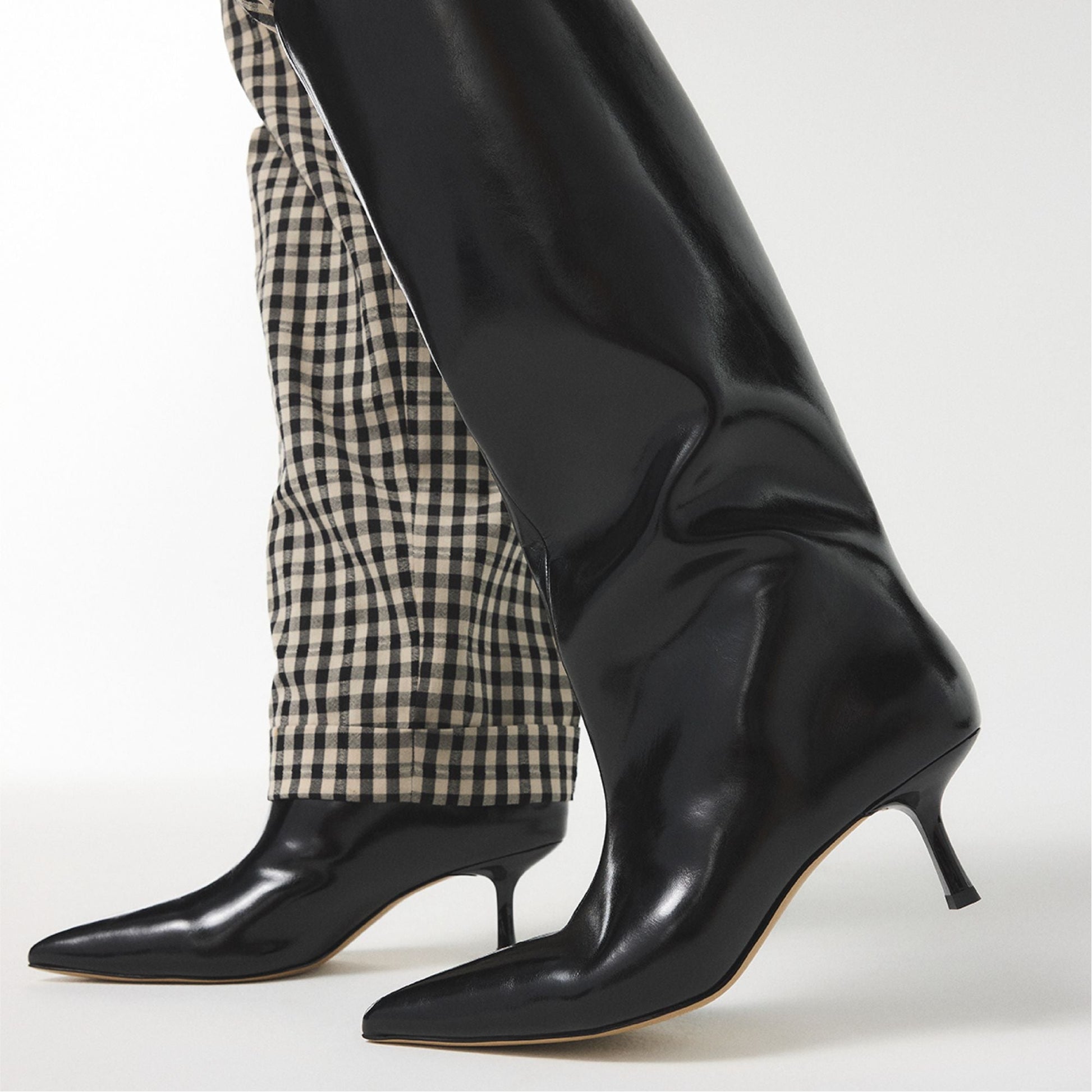 Selora Black Women's Tall Boots - Knee-high boot, Stiletto heel - Black