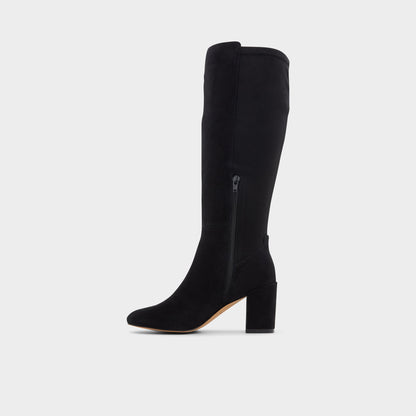 Satori in Other Black - Knee-high boot, Block heel - Other Black