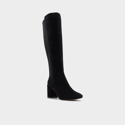 Satori in Other Black - Knee-high boot, Block heel - Other Black