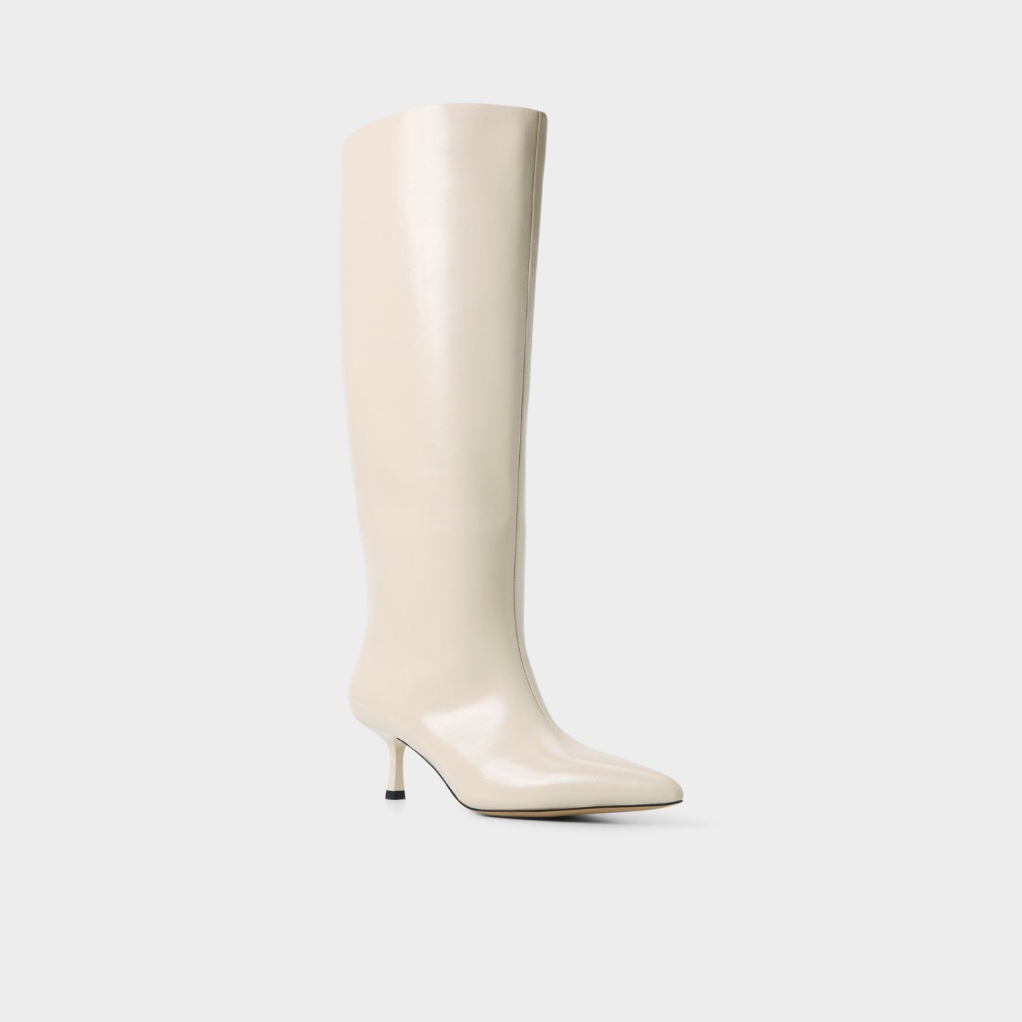 Selora-wc in Cream - Knee-high boot, Stiletto heel - Cream